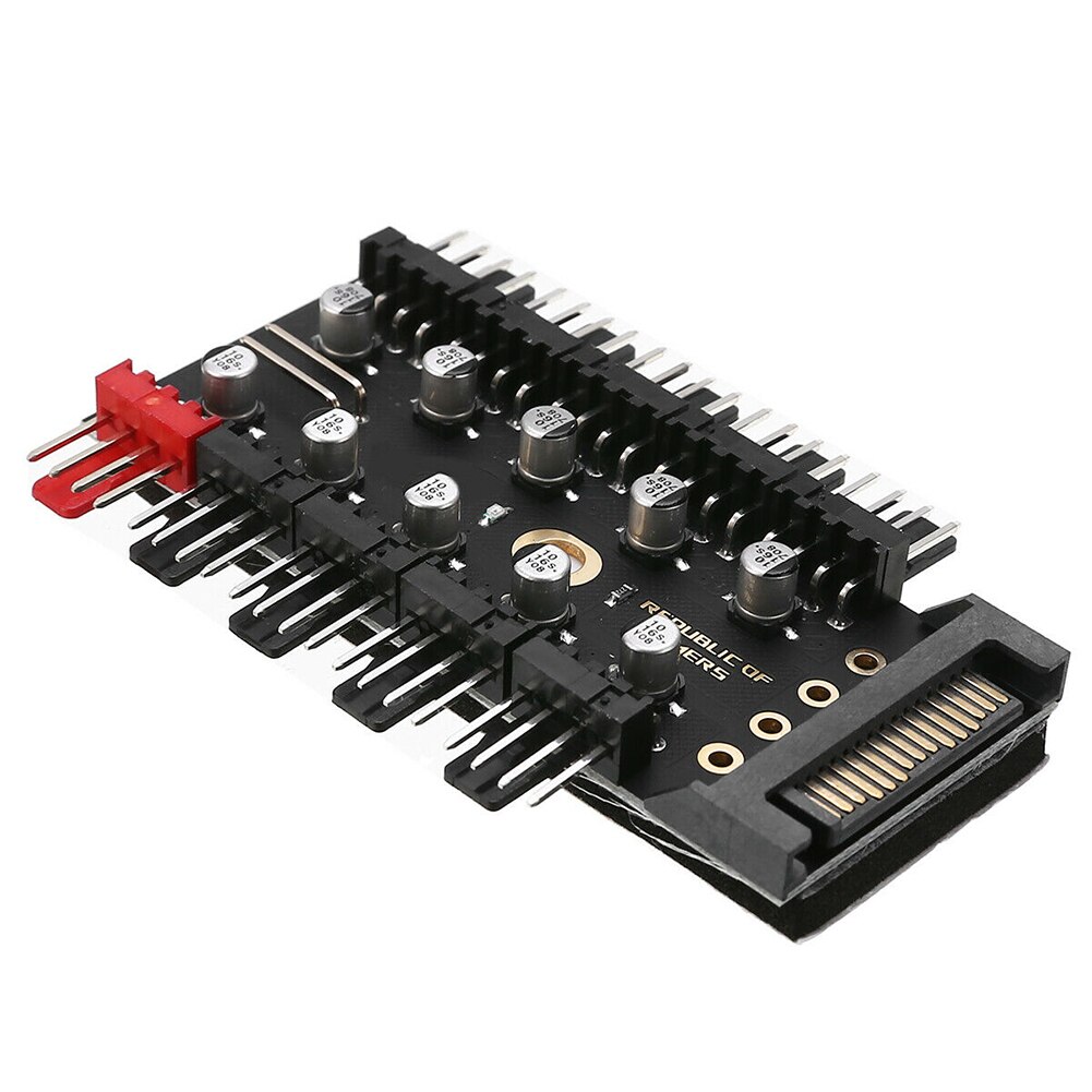 PWM Splitter Adapter 4 Pin Speed Controller Universal Computer Connection Accessories Self Adhesive Cooling Fan Hub 1 To 10 Way