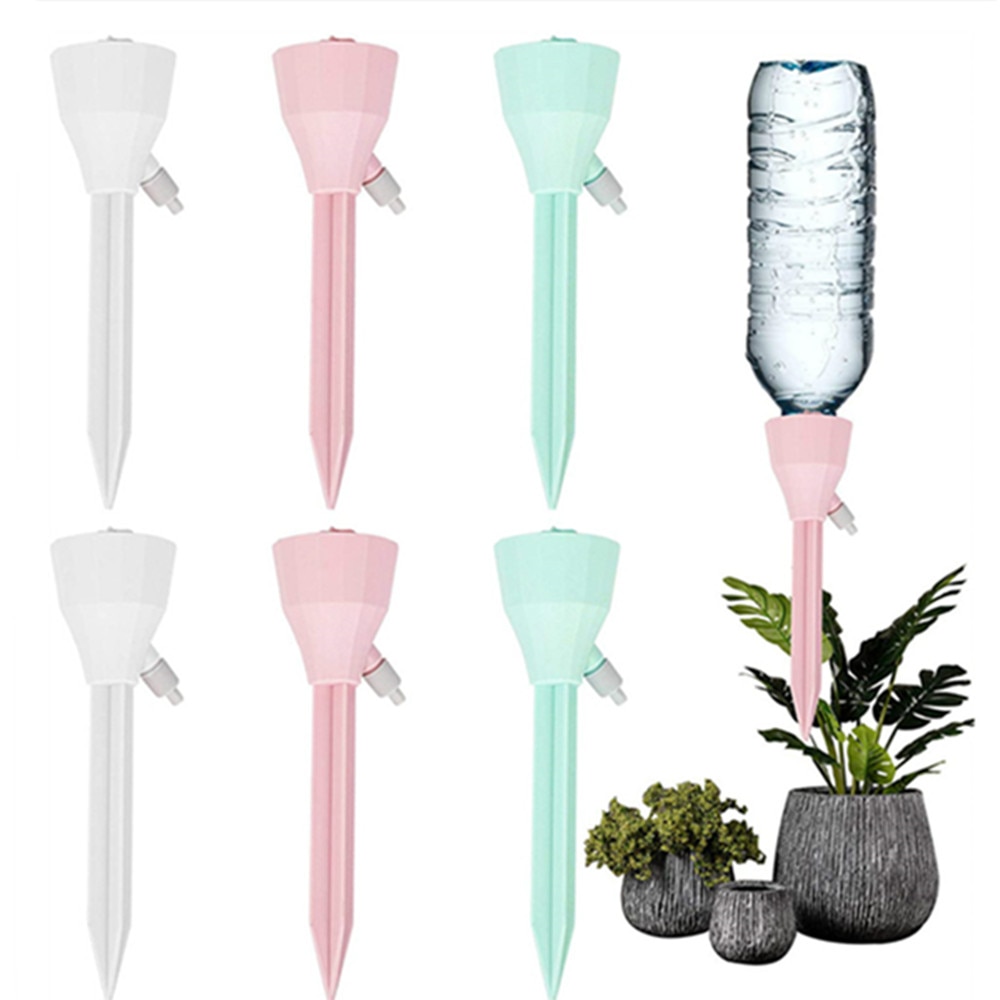 Plant Self Watering Spikes System, Automatic Devices With Slow Release Control Valve Switch For Outdoor &amp; Indoor Plants