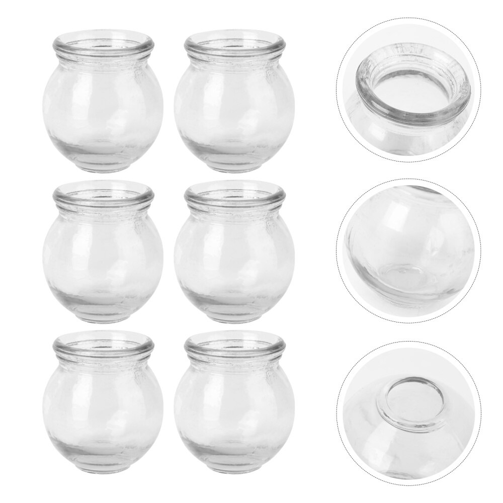 6 Pcs Glas Cupping Therapie Set Cupping Therapie Apparaat Cupping Cups Brand Glas Cupping (No.1)