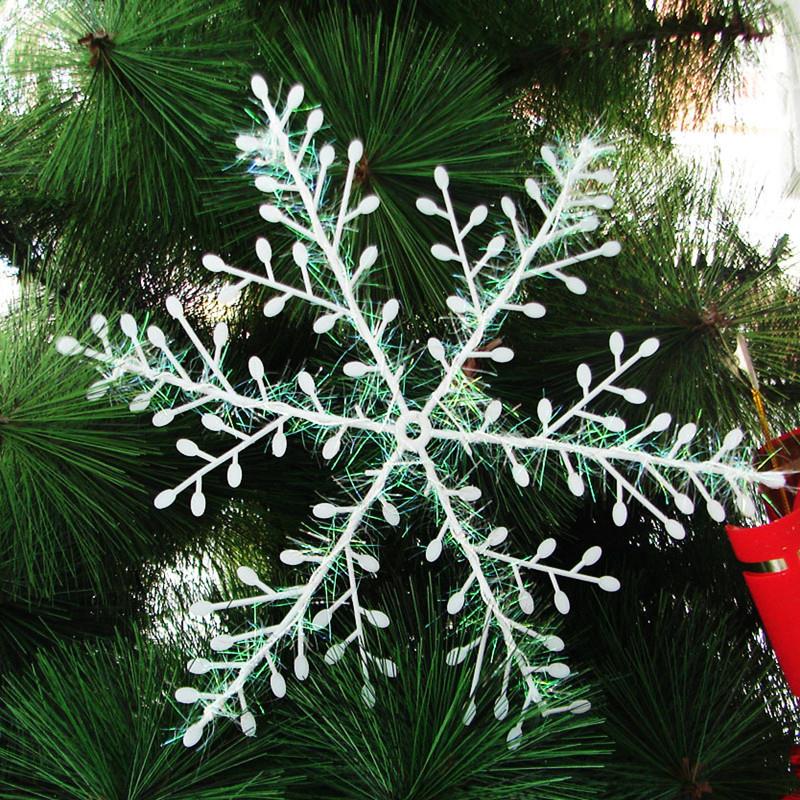 30 unids/lote adornos navideños copo de nieve boda Favor tema de cumpleaños decoración árbol decoraciones 11cm decoración Festival