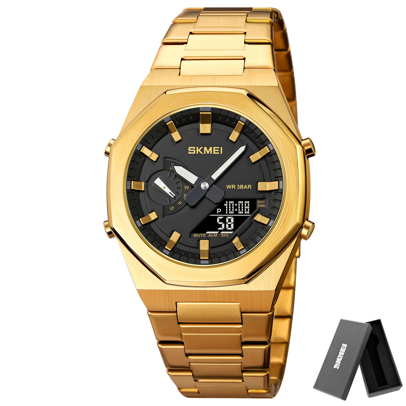 Skmei 1816 klokker uformell forretningsklokke kvartsklokke lys dato vanntett armbåndsur relogio maskulin herre sport: Lilla