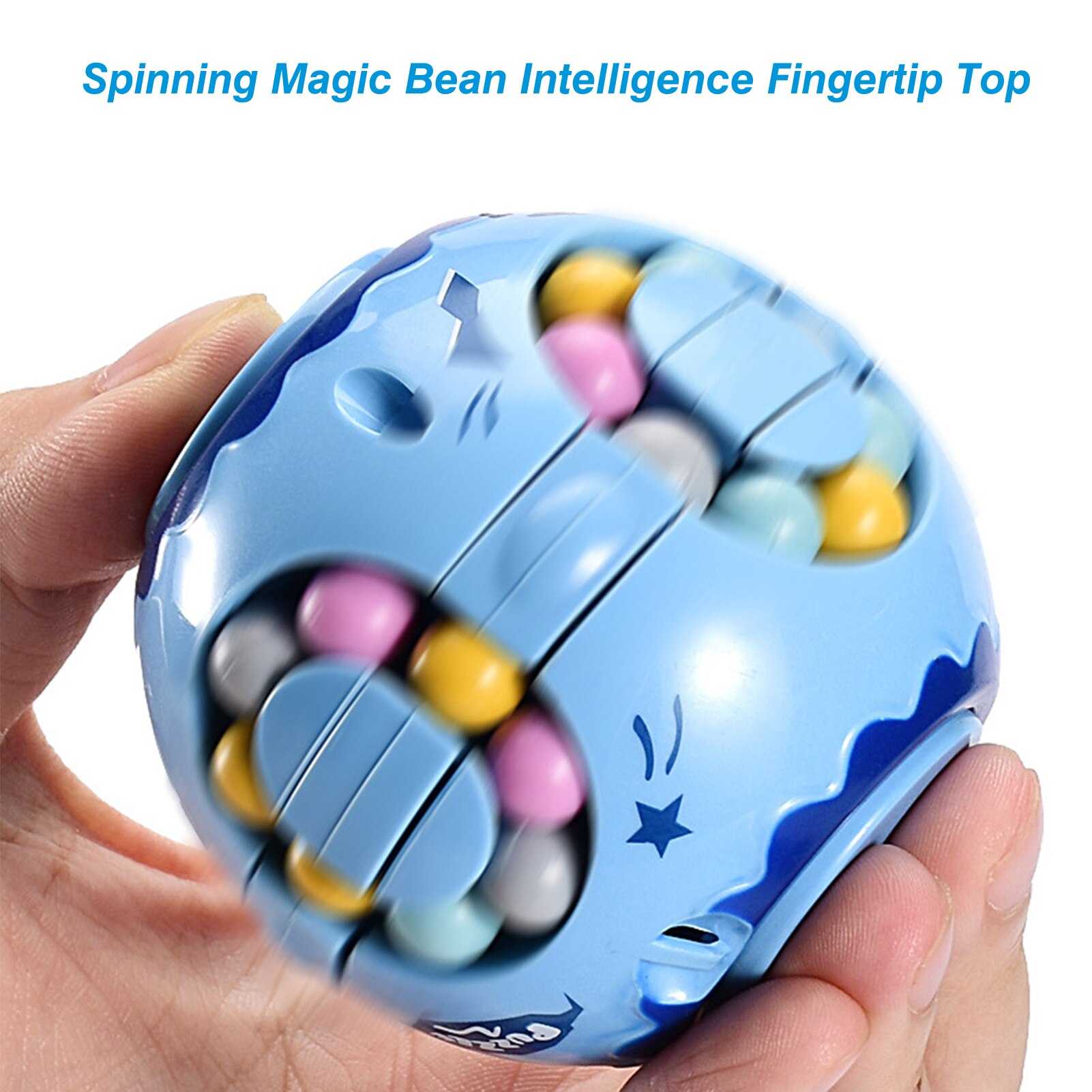 Roterende Celebrity Vinger Kleine Magic Bean Gyro Speelgoed Puzzel Decompressie Gyro Vingertop Roterende Magic Bean Hamburger Kinderen Speelgoed