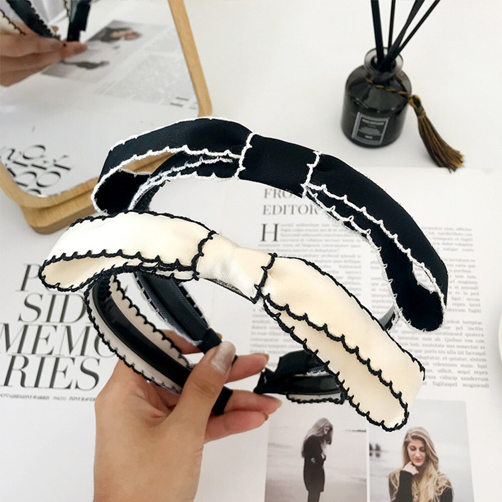 Accesorios para el cabello para niña y mujer, Blanco Simple de , diadema negra, pinza para el pelo, capucha para el pelo coreana