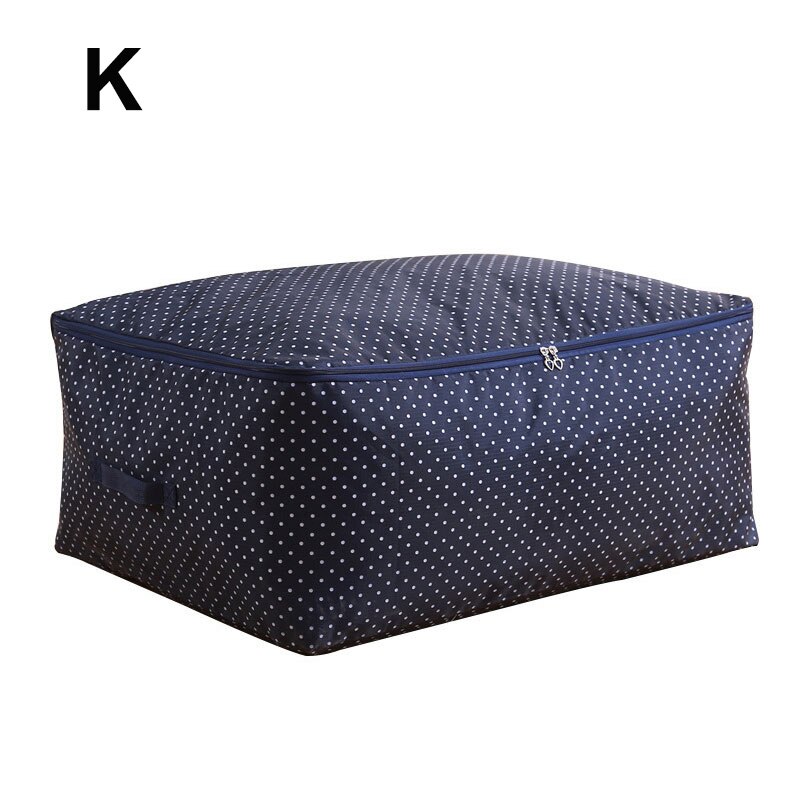 Foldable Oxford Cloth Storage Bag Clothing Bedding Blanket Quilt Closet Organizer Box Cabinet Wardrobe Container With Handles: K