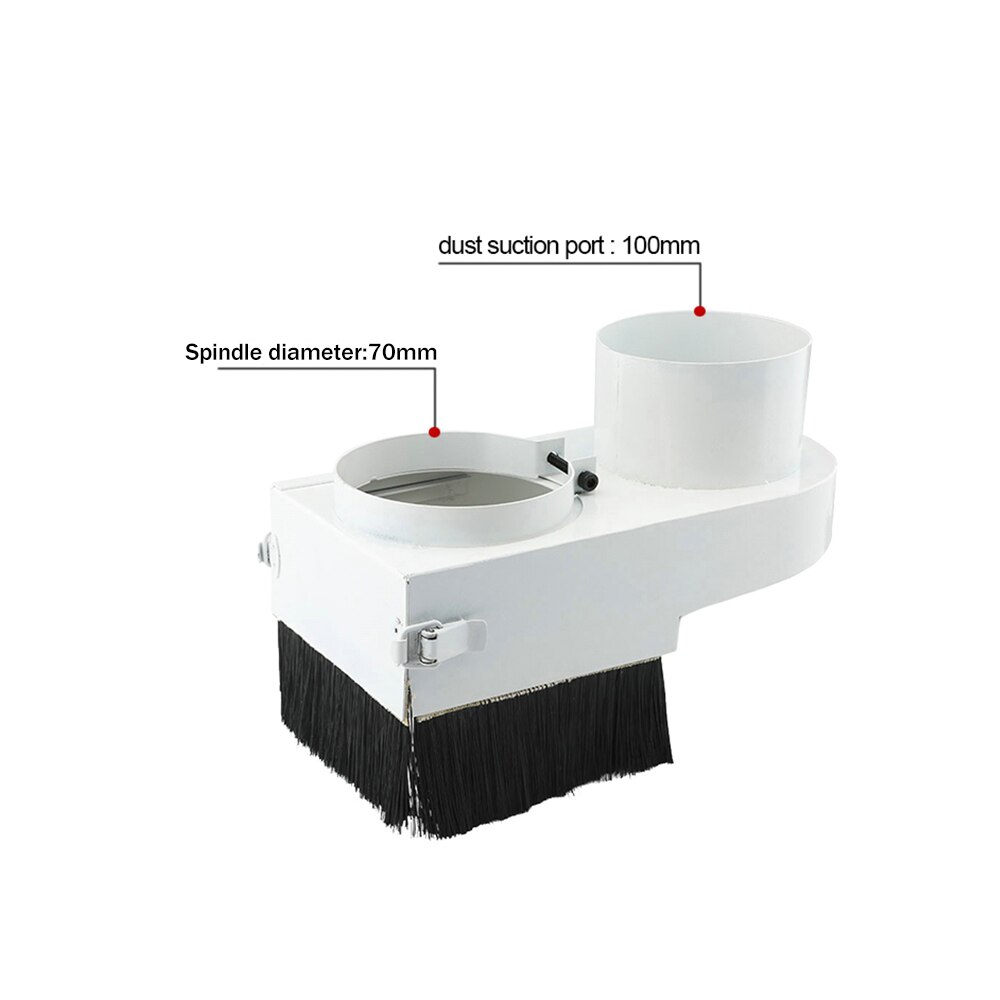 Cnc-kaiverruskoneen tarvikkeet karaharja pölytiivis harja 52mm 65mm 80mm pölynimuri 500w karalle 3d tulostin: Valkoinen 70mm