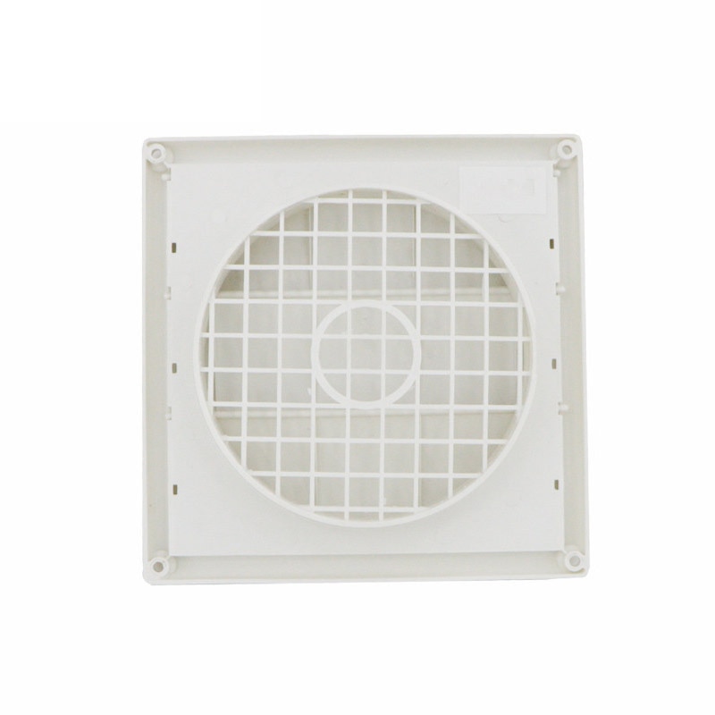 Outdoor Dryer Air Vent Cover Cap Louvered Cover White Exterior Wall Vent Hood Outlet Airflow Vents PI669