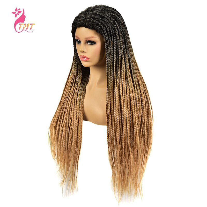 Long Straight Synthetic Box Braided Braids Wigs 26'' Synthetic Twist Braids Wigs For Afro Black Women