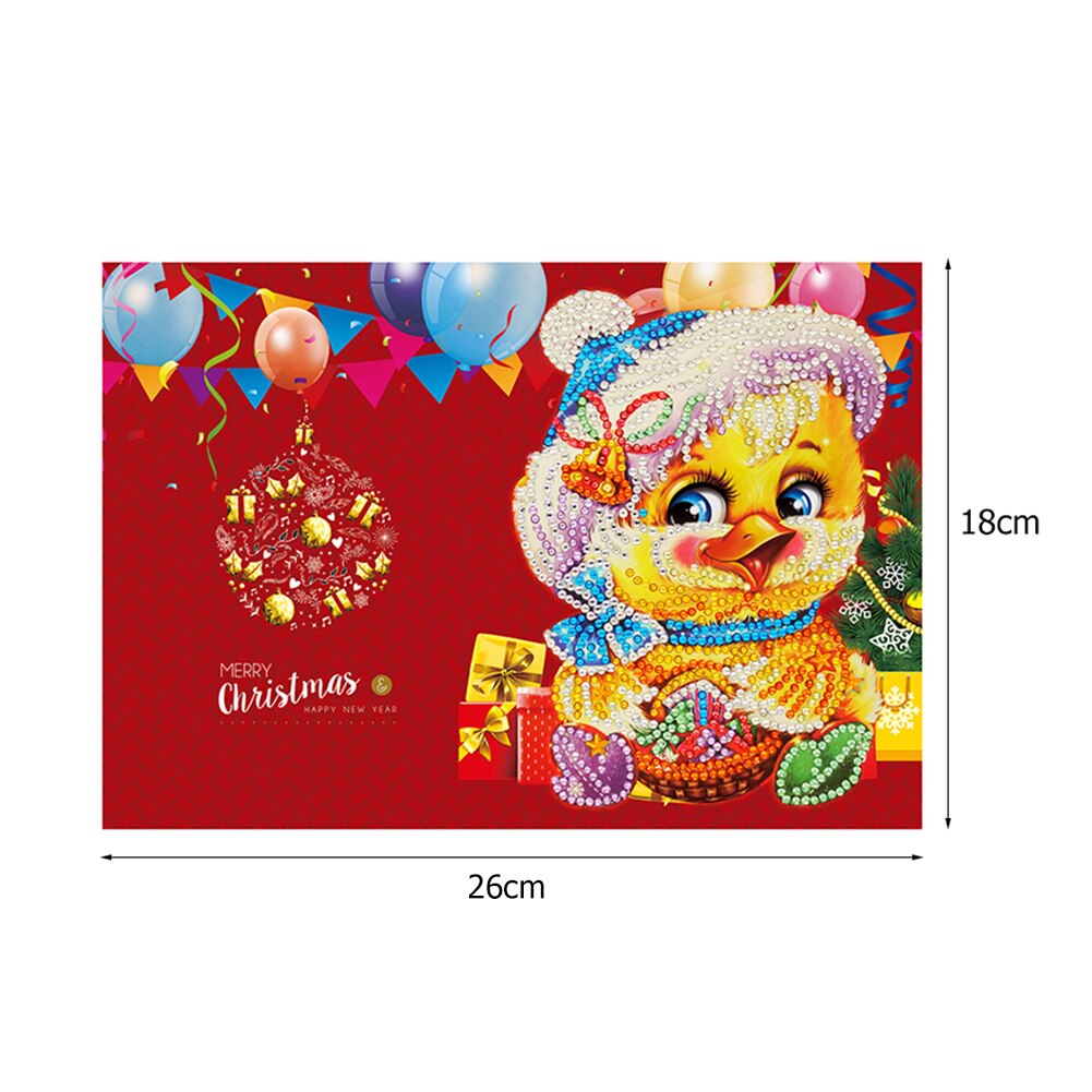 5D DIY Diamond Painting Greeting Card Handmade Christmas Cards 8pcs/set Home Diamond Card Xmas Party Year Children