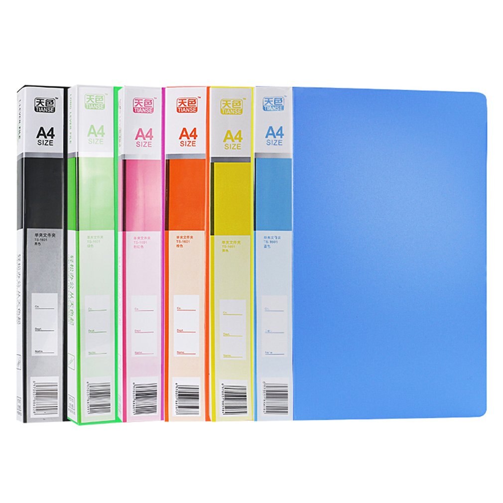 TIANSE PP + Stainless Steel A4 Folder Single Strong Clamp File Folder Plate Clamp Paper Clip Office Supplies Stationery