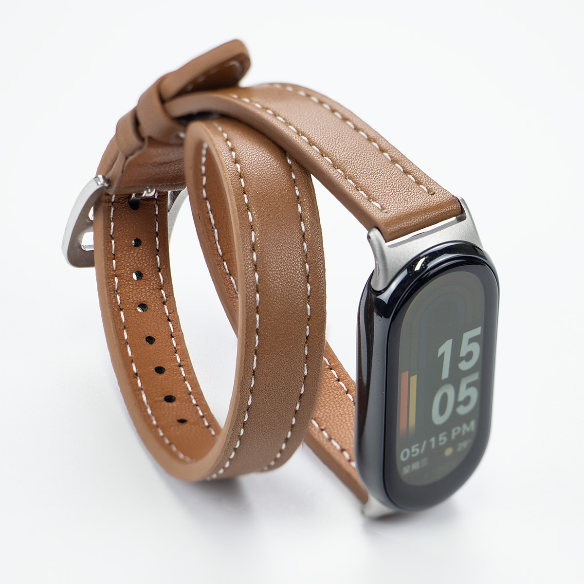 For Mi Band 8 Strap Leather band For Xiaomi Mi Band 9 Wrist Strap Correa Watch Replacement Miband 8 NFC Sports Bracelet Pulseira: WHITE