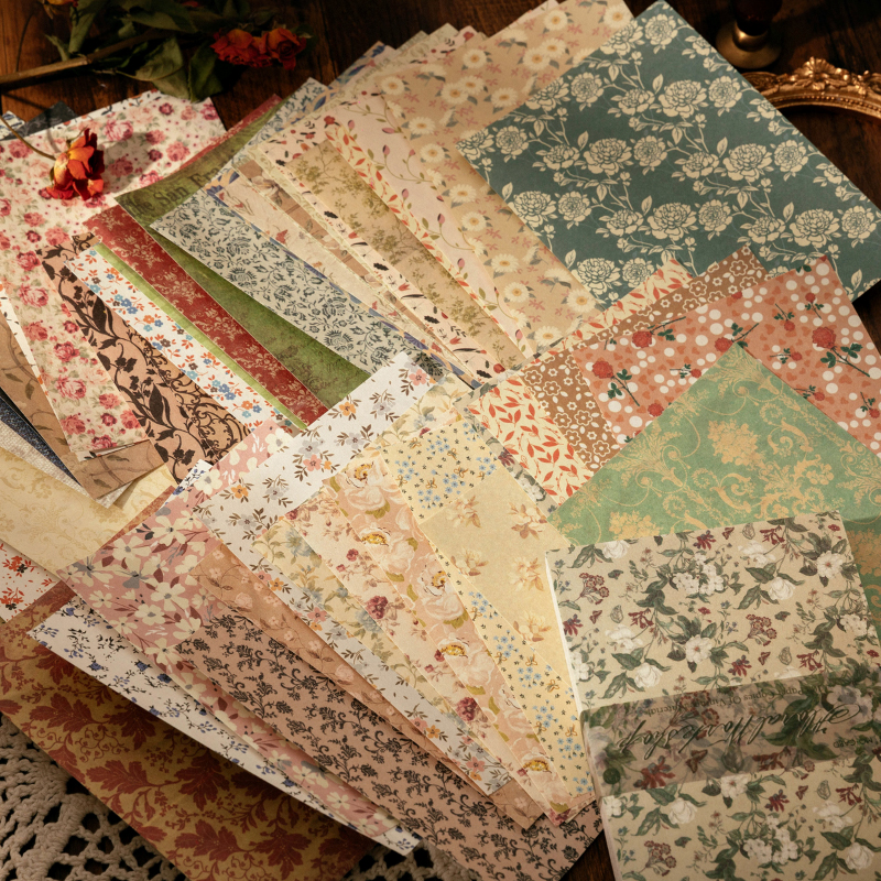 100 pièces matériel Vintage Journal Album fond papier bricolage décoration papier coloré Scrapbooking indésirable Journal papeterie fournitures