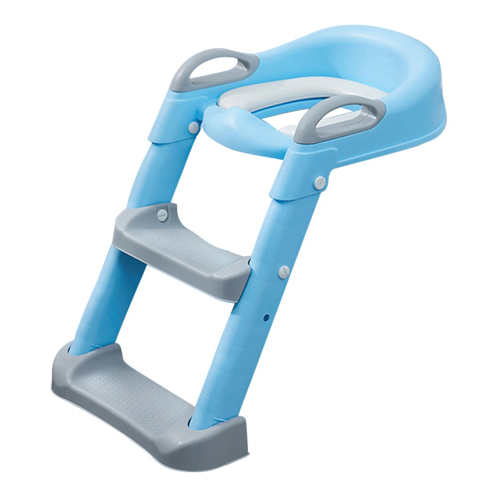 Baby Potty Training Seat Children's Potty With Adjustable Ladder Infant Baby Toilet Seat Toilet Training Folding Seat Potties: Blue
