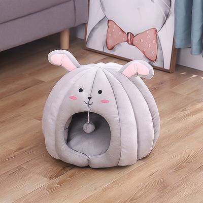 Deep Sleep Cat Bed Super Warm In Winter Little Mat Basket For Cat's House Products Pets Tent Cozy Cave Cat Beds Indoor: Rabbit / M