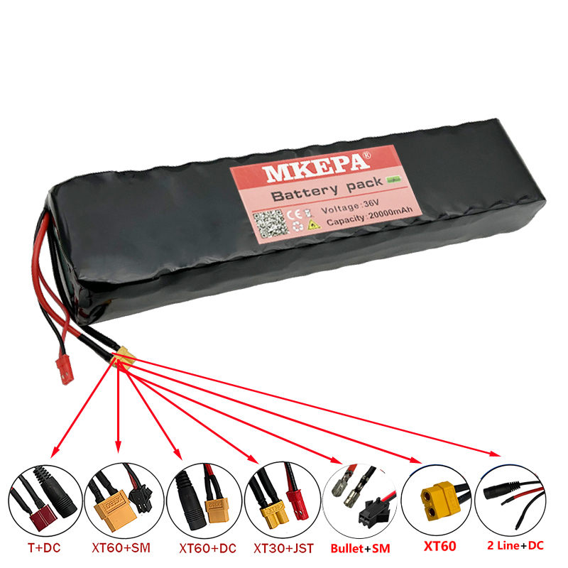 10S3P 36V 42V 20Ah elektryczny skuter rowerowy akumulator litowy wielokrotnego ładowania, dla Kugoo S2 / S3 / S4 / M2, akcesoria, z BMS