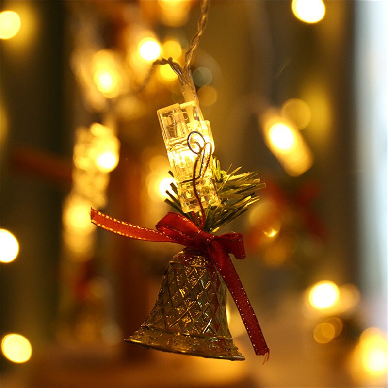 Pegs String Lights LED Clip Cards Photos Holder Bright Fairy Lights Christmas Wedding Birthday Party Valentine's day Decoration