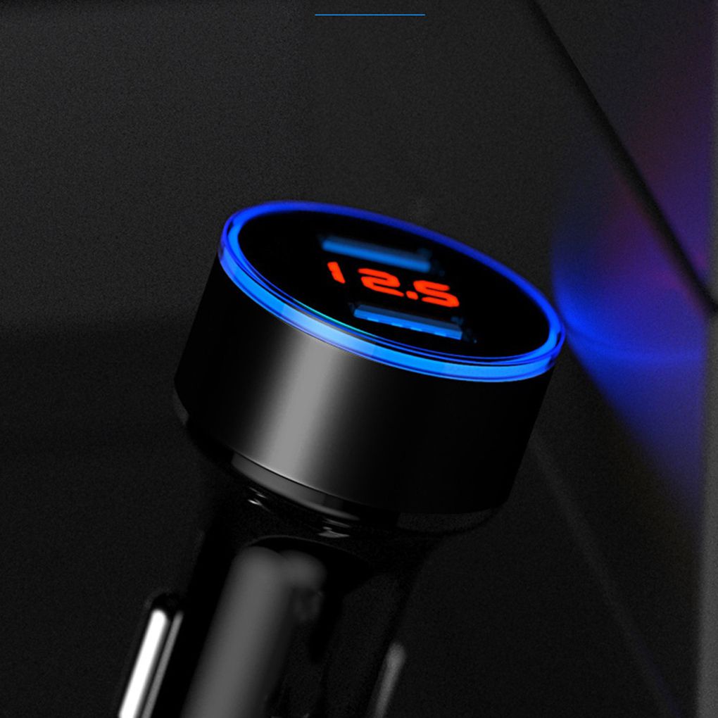 Universele Mobiele Telefoon Autolader 3.1A Led Display Dual Usb Car Charger Voor Iphone Voor Xiaomi Voor Huawei