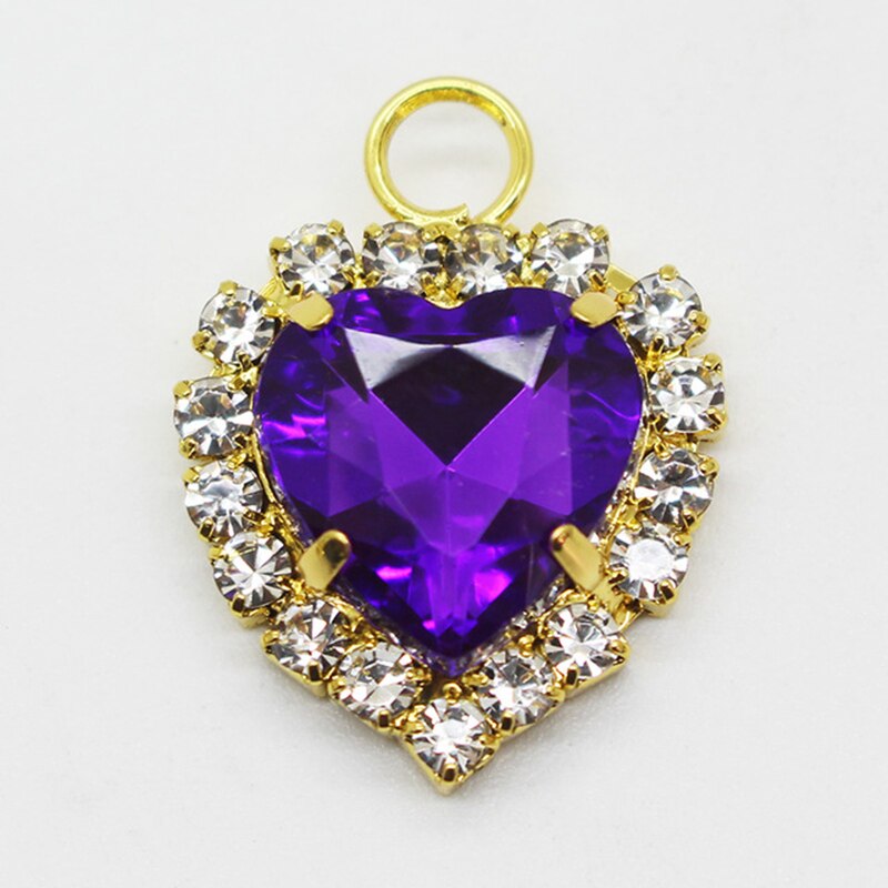 10 sztuk/partia koreański biżuteria akcesoria brzoskwinia serce pazur wiertła ściany pojedyncze wiszące rhinestone wisiorek: 5
