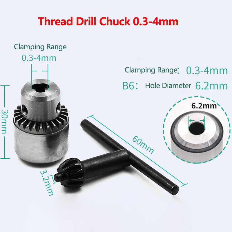 Drill Chuck Adapter Convert Impact Wrench Into Electric Drill 1/2"-20UNF & 3/8"-24UNF Thread 3 Jaw SDS Plus Mini Drill Chuck: A