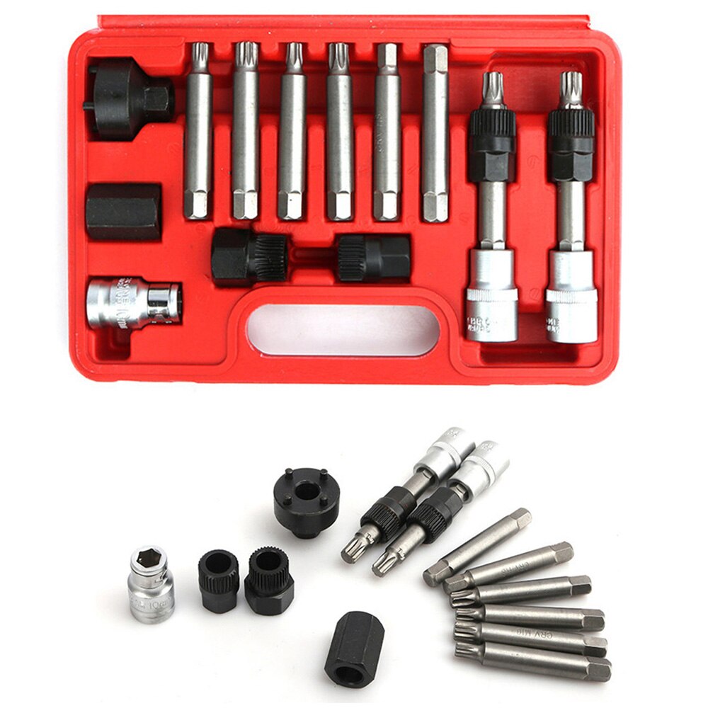 Parts Alternator Kit Pulley For Bosch Sockets Replacement 13Pcs Repair