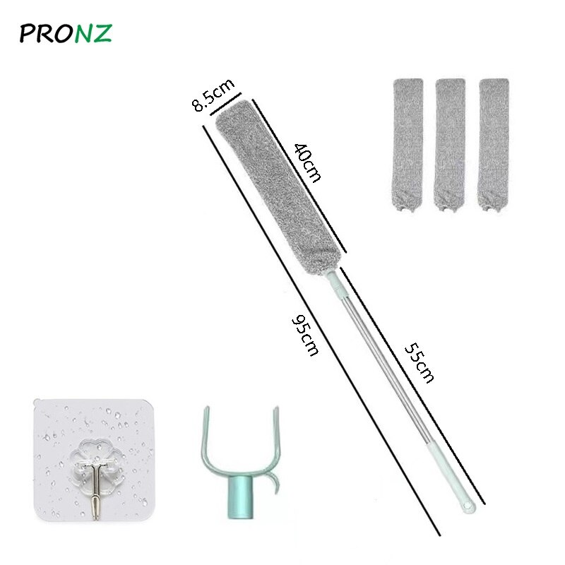 Duster Clean Brush Telescopic Long Microfiber Dust Catcher Mite Cleaning Bedside Bed Bottom Gap Clean Hair Tool Artifact Dusters: A (Non-Scalable)