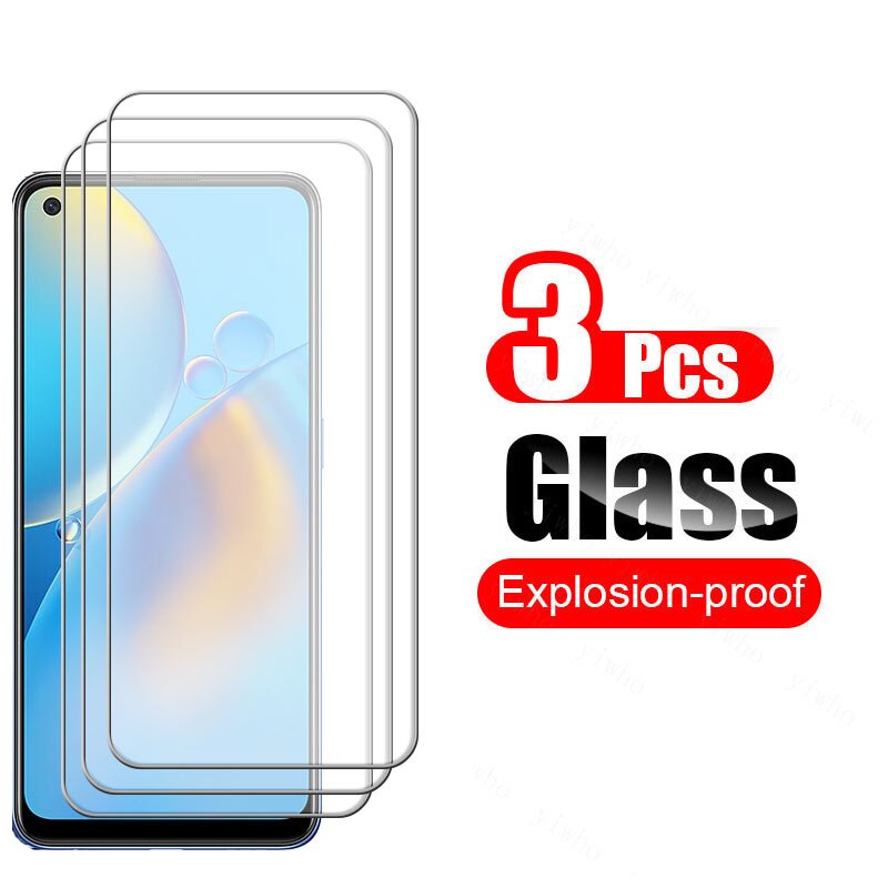 Protecteur d'écran pour OPPO A74 4G/5G, verre trempé, Film d'objectif de caméra, couverture de téléphone: 3 Glass / OppoA74