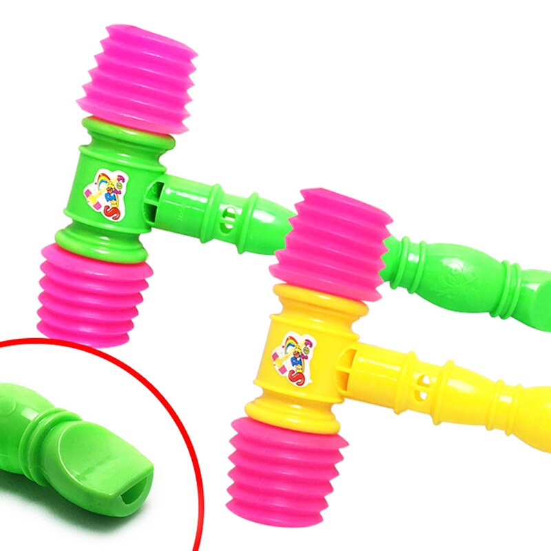 25cm slitstarka plasthandtag hammare ljuddämpare leksak barn inbyggd visselpipa småbarn baby barn plast bullriga vissellek leksak kul
