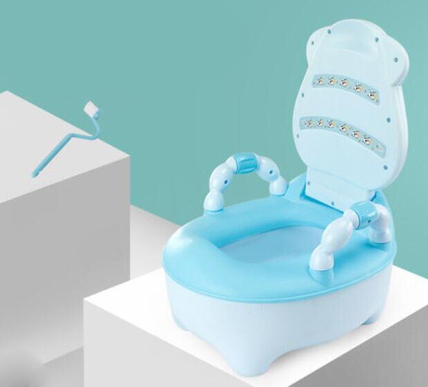 Lovely cow baby toilet,cheap kids potty,plastic baby product: Blue