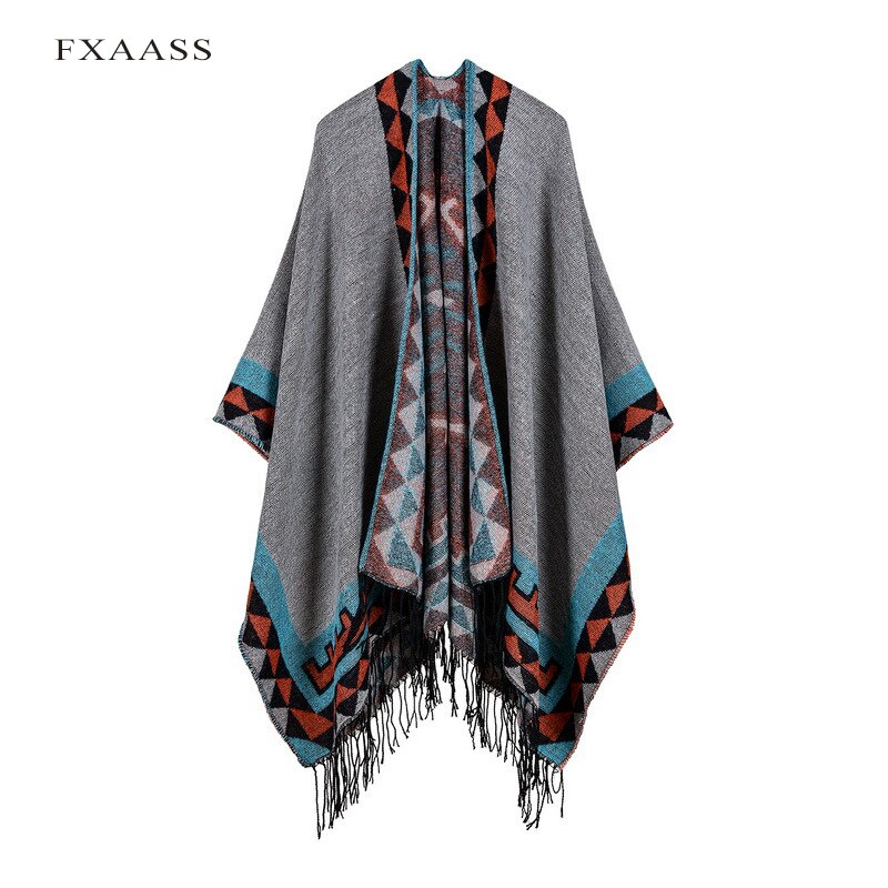 FXAASS écharpe cape de luxe pompon | Châle, diamant Poncho femme écharpe cape cachemire foulards , gros
