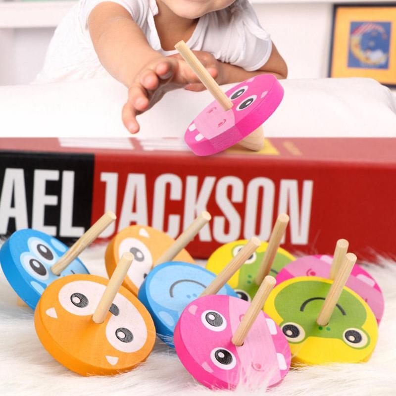 Kids Houten Desktop Spinning Toy kinderen Leisure Hand Spinne Speelgoed Fidget Spinner voor Kinderen Classic Stress Relief Speelgoed