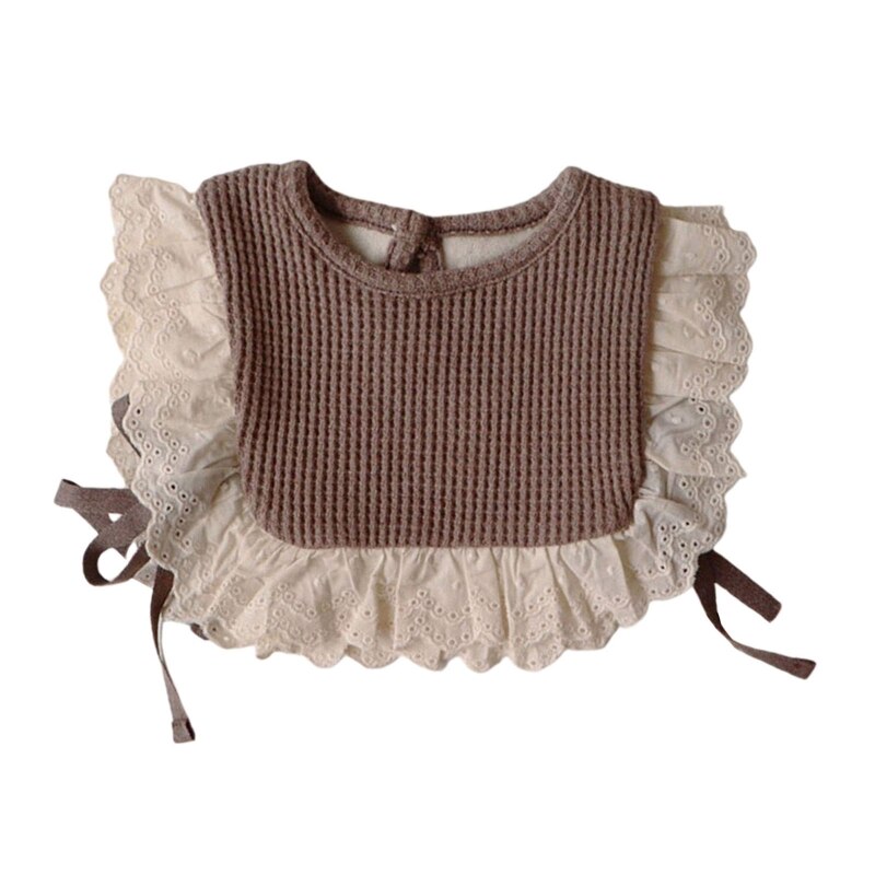 Gilet de princesse en dentelle ajouré mignon pour bébé fille, gilet en coton coupe-vent d'extérieur doux pour enfant en bas âge, vêtements d'hiver: 9FF1001933-BN