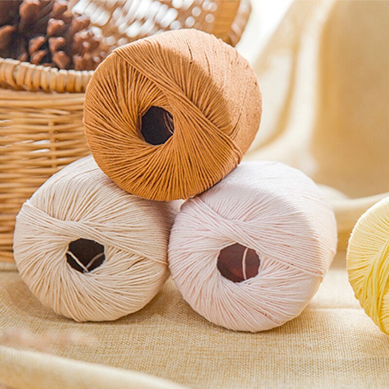 50g/ball peigné fantaisie Section-teint arc-en-ciel dentelle fil 100% coton pour bricolage à la main tricot Crochet châle écharpe fil été fils