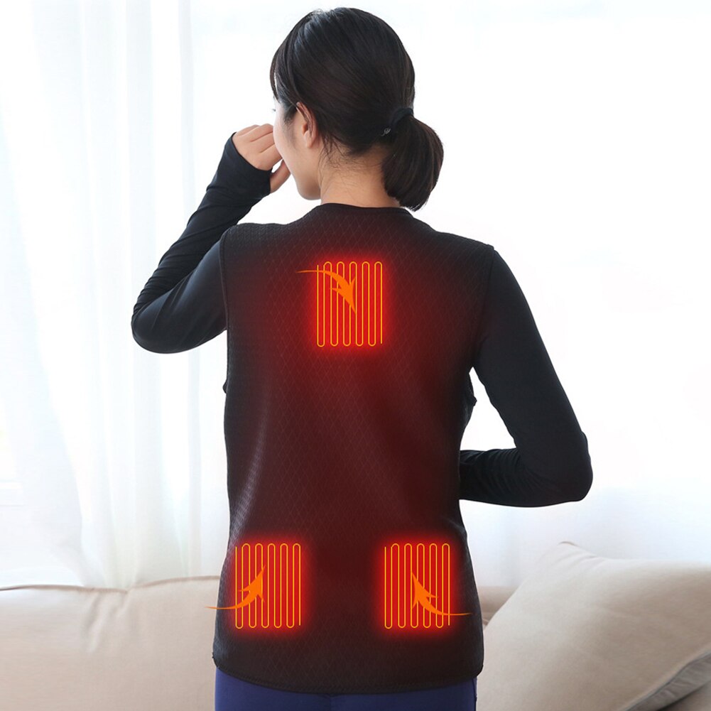 Elektrische Verwarmde Vest Verwarming Kleding Elektrische Verwarmde Vest 3 Modi Smart Magneet Therapie Mannen Vrouwen Elektrische Vest