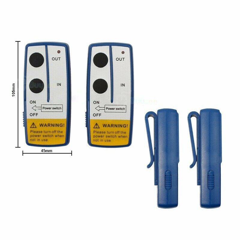 1 Set 12V Digital Wireless Winch Remote Control Recovery Kit Dual Switch Power In/Out Control For Jeep SUV Car Accessories