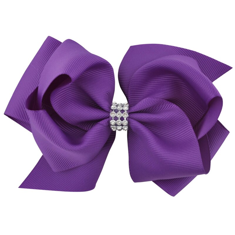 20 kleuren 6 inch meisjes luxe strass strik haarspeldjes kinderen grosgrain lint haarstrik haarspelden hoofddeksels haaraccessoires