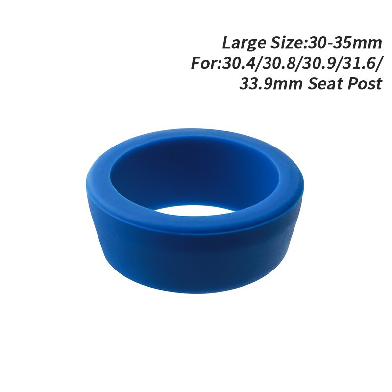 MUQZI 8 Colors Bike Seatpost Protector Ring For 25.4 27.2 30.4 30.8 30.9 31.6 33.9 Seat Post Silicagel Dust Case Cover MTB Parts: Big Blue