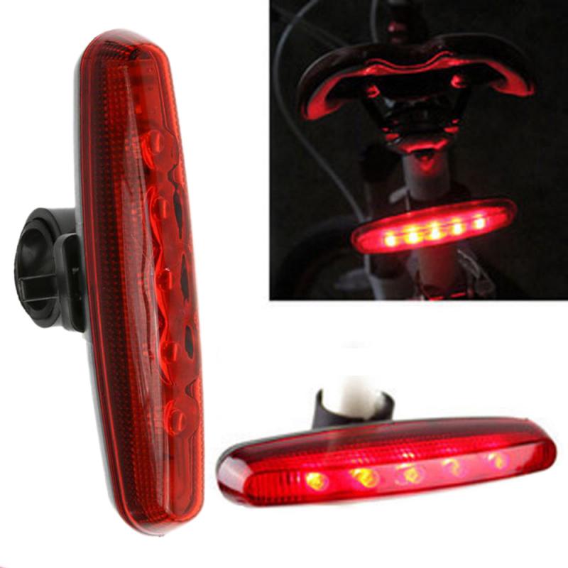 Mountainbike achterlicht 5 led fietsveiligheidswaarschuwing rood achterlicht ultrafelle waterdichte fietsachterlichten