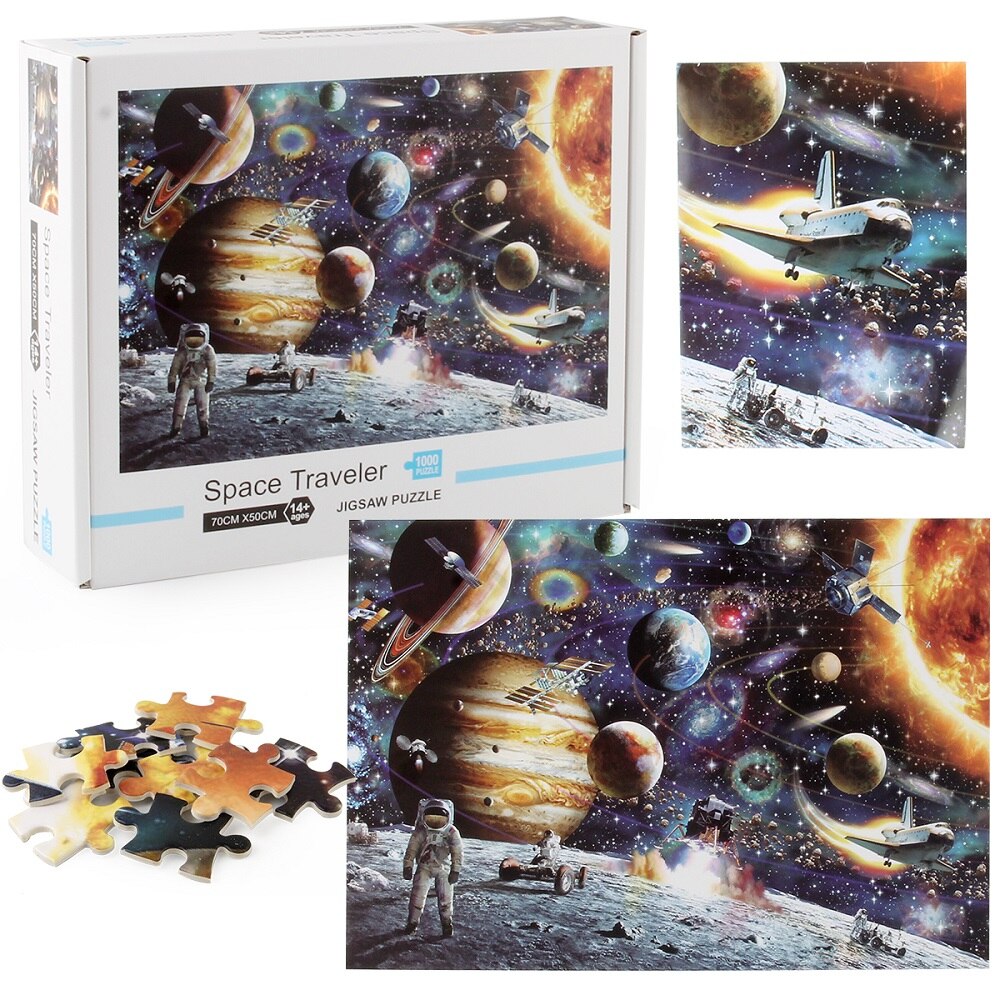 Space Puzzle 1000 Piece Jigsaw Puzzle Kids Adult – Planets in Space Jigsaw Puzzle