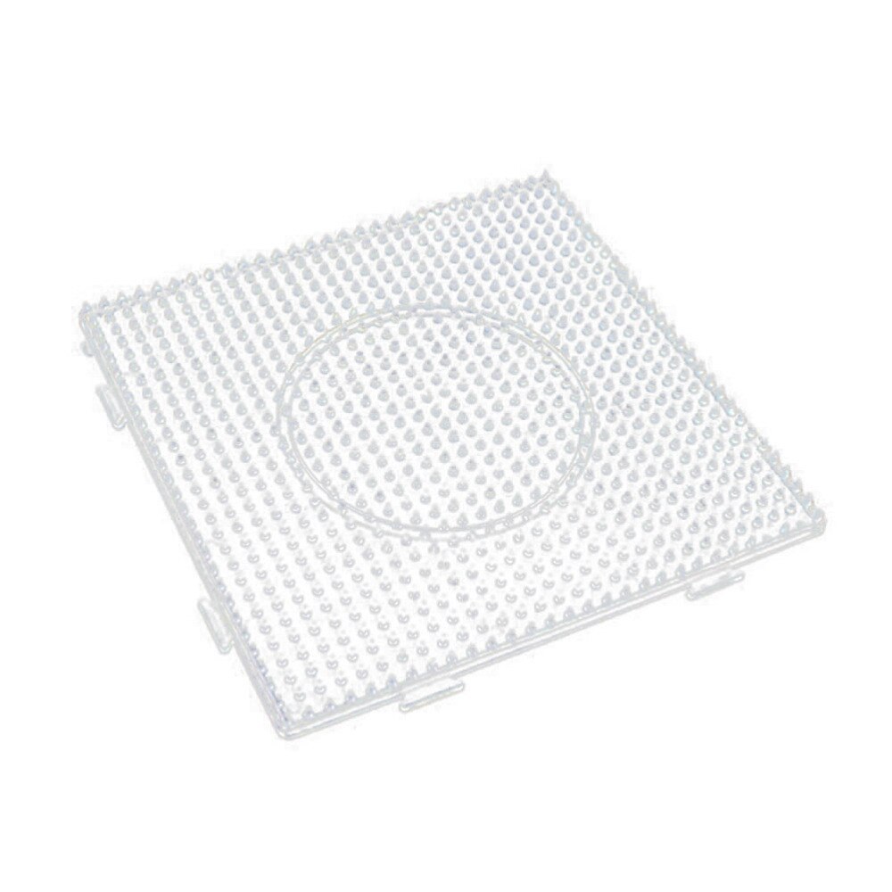 6 Pieces 5mm Large Square Fuse Beads Boards Clear Pegboards for Kids Craft Beads