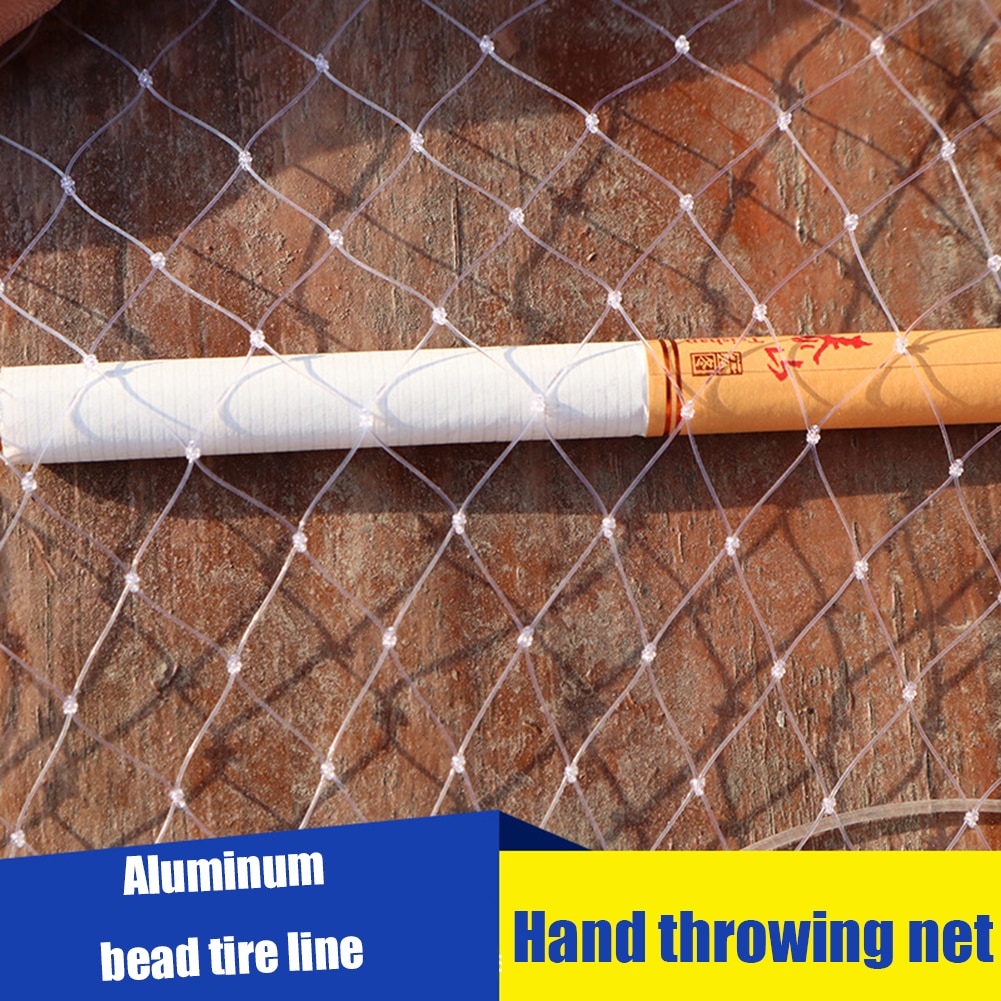 Fishing Net Cast Network Fishing Net Cage Mesh Nylon Line Throwing Fishnet Hand Compression Resistance Outdoor Fishing