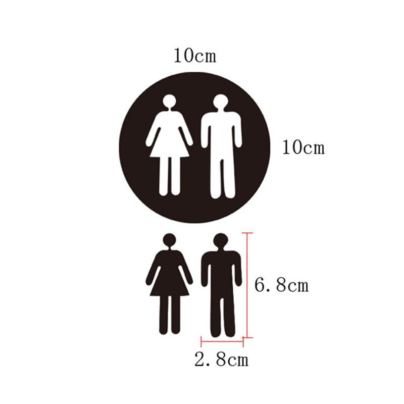 Removable 3D Mirror Public Toilet Restroom Sign Men Women Wall Art Stickers for Bar School