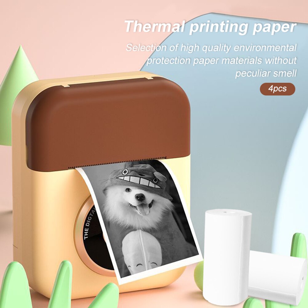 Rouleau de papier imprimé pour appareil photo, sans odeur, , Non adhésif, recharge de papier thermique, appareil photo instantané pour enfants