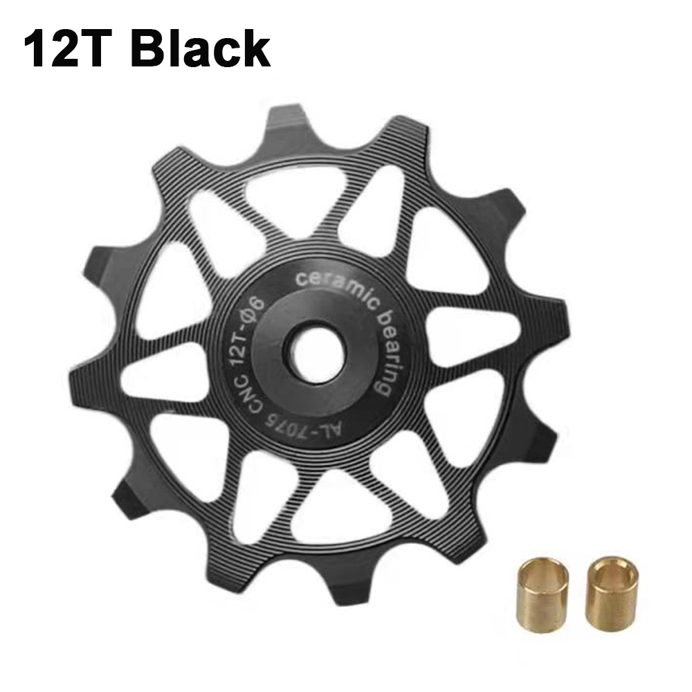Rueda Jockey de bicicleta 12T 14T, desviador trasero, polea de cerámica, rodillo guía de bicicleta de carretera para Shimano Sram GX XX1 X01 Eagle NX 12 velocidades: Blanco