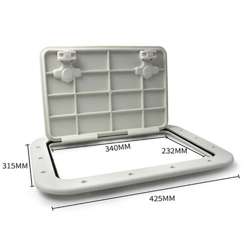 Escotilla de barco de 425-315mm, ABS, acceso marino/escotilla de cubierta para yate marino RV, perilla de extracción antideslizante, accesorios para barcos marinos