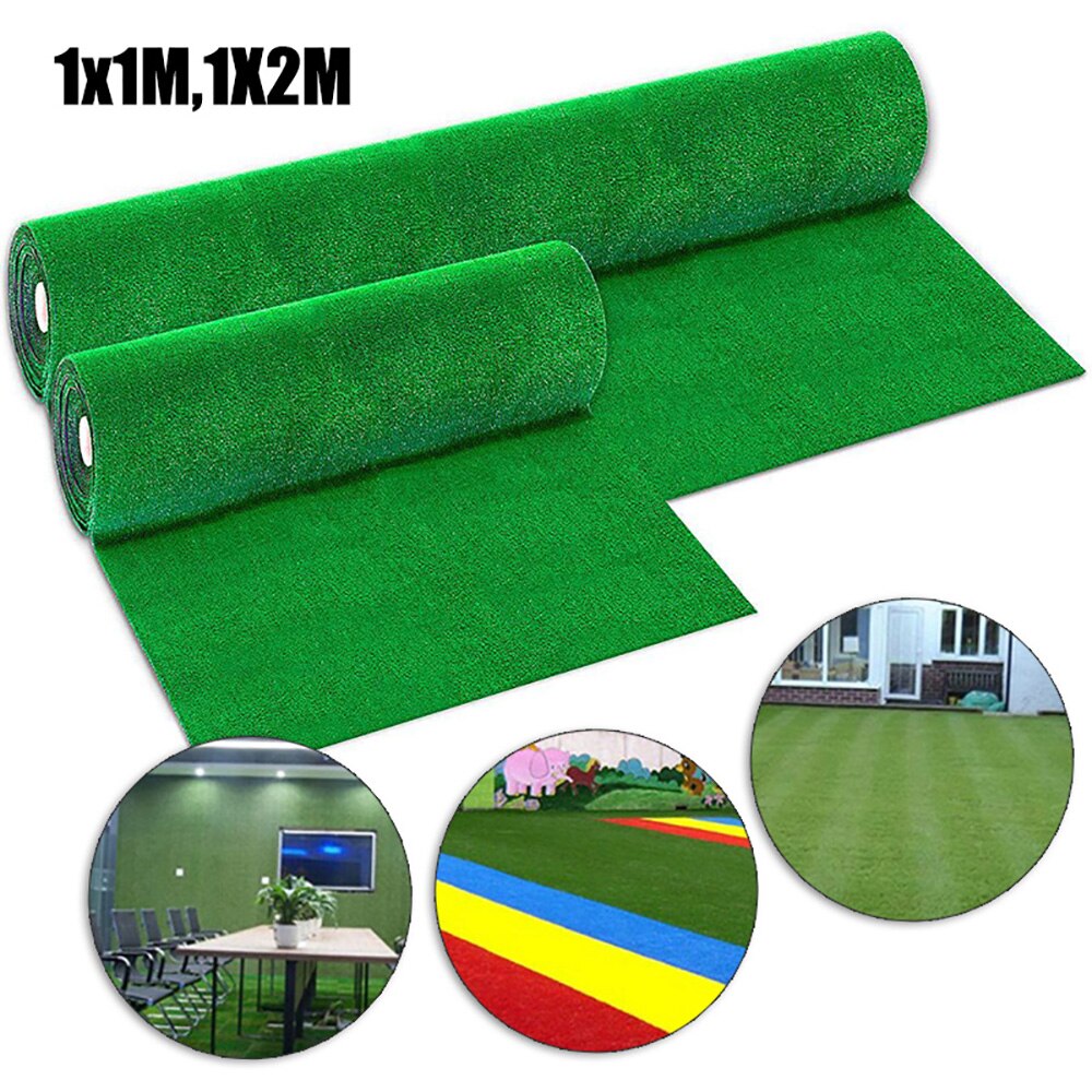 1*1m/2m groene kunstgras vloermatten synthetisch landschap gazon tuin tapijt pp+pe diy micro landschapsarchitectuur mini tuinieren rekwisieten