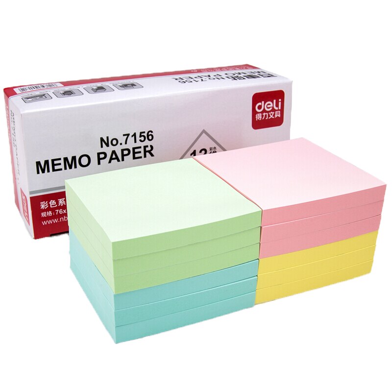 1 package lot 76*76 mm note paper 100 page sticky note Sticker Post-it Labels Stickers Note deli 7156