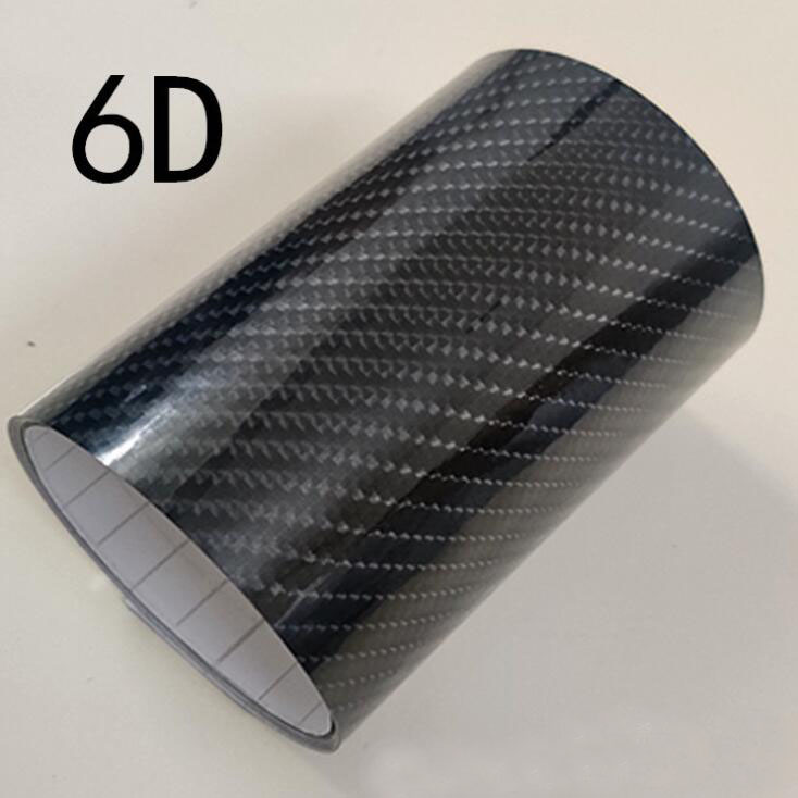 20/30/40/50 x 152cm superglans 6d karbonfiber vinylfolie til bil vinylfilm kjøretøyklistremerke laptop hud telefondeksel motorsykkel: S / Rød