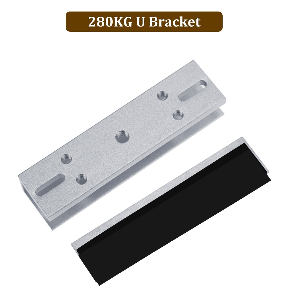 180KG/280KG Magnetic Lock L/U/ZL Shape Bracket Frameless Glass Door for Access Control Security Lock System: 280KG U