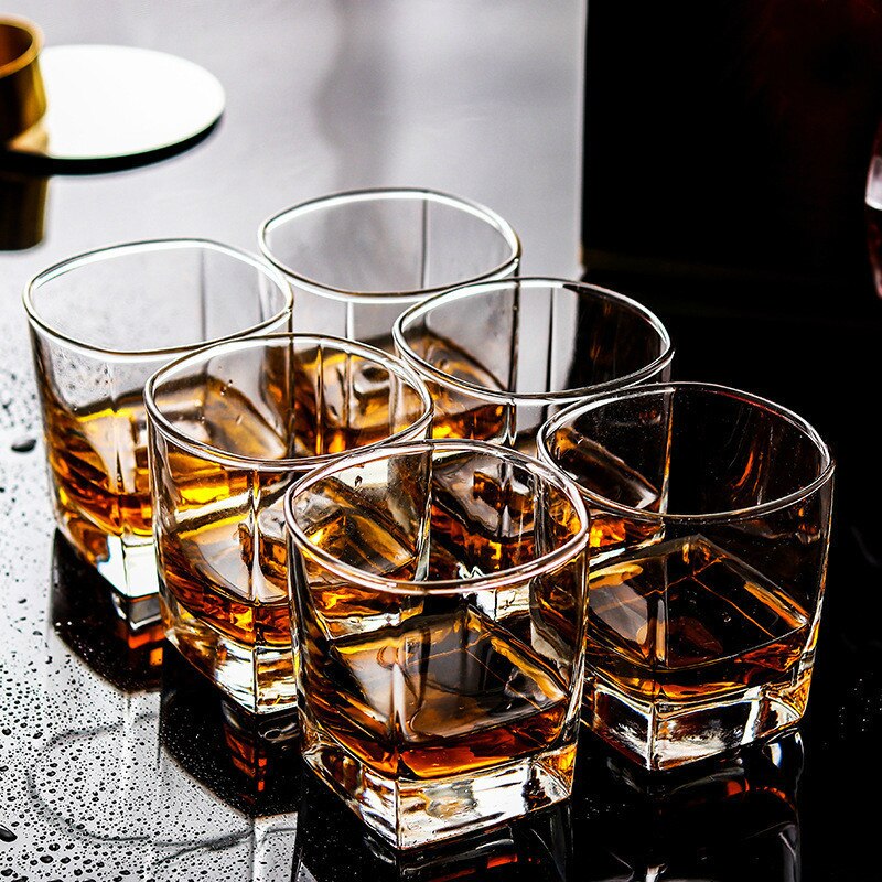 Transparante Whisky Glazen Beker Wijnglas Bar Set Crystal Beer Mok Water Kopje Thee Cocktail Party Benodigdheden Glas 180ml