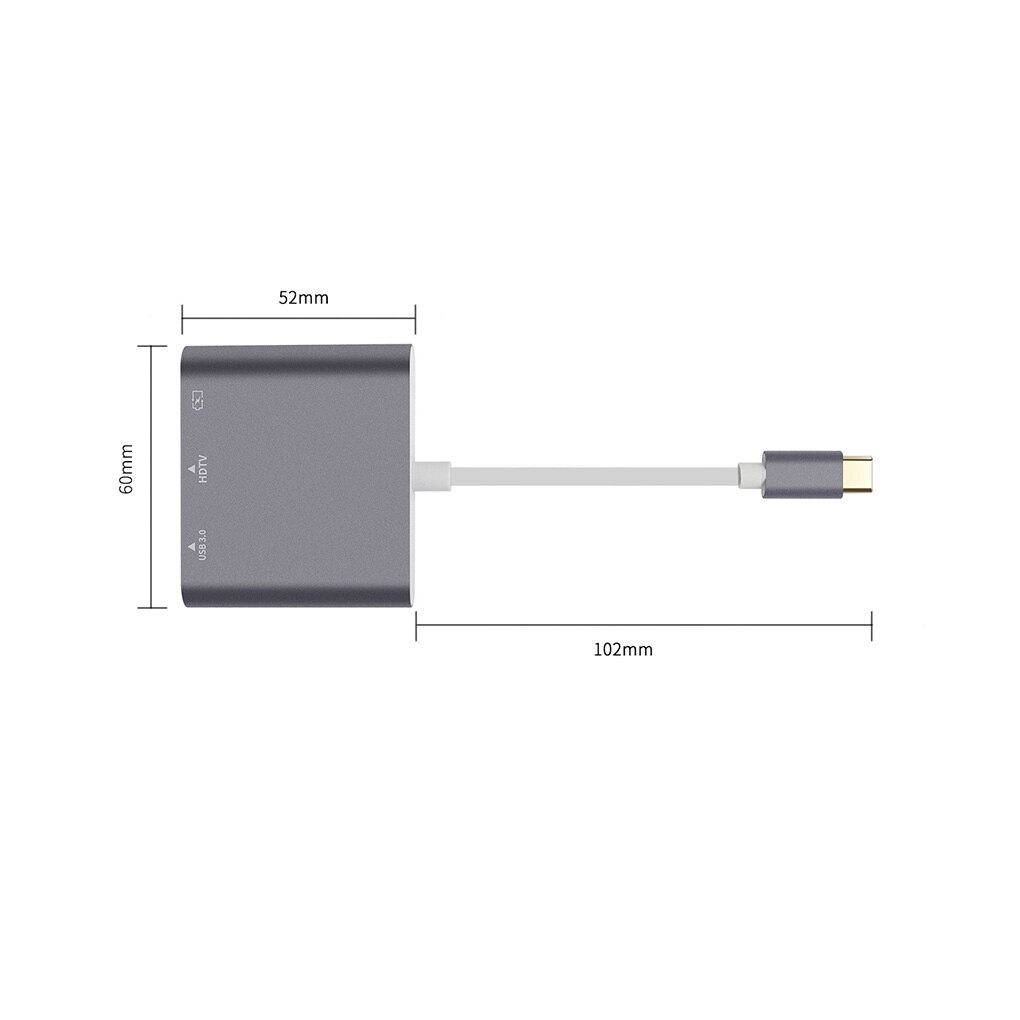 Di ricambio per Computer Portatili Macbook 4K USBC Convertitore Hub USB di Tipo C-C HDTV Adattatore Tipo-C Femminile caricatore