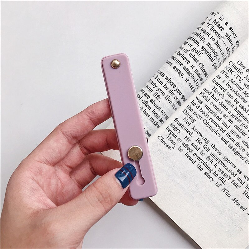 Candy Kleur Mobiele Telefoon Geval Beugel Polsband Ondersteuning Push Stretch Silicone Wrist Band Hand Vinger Grip Socket Houder
